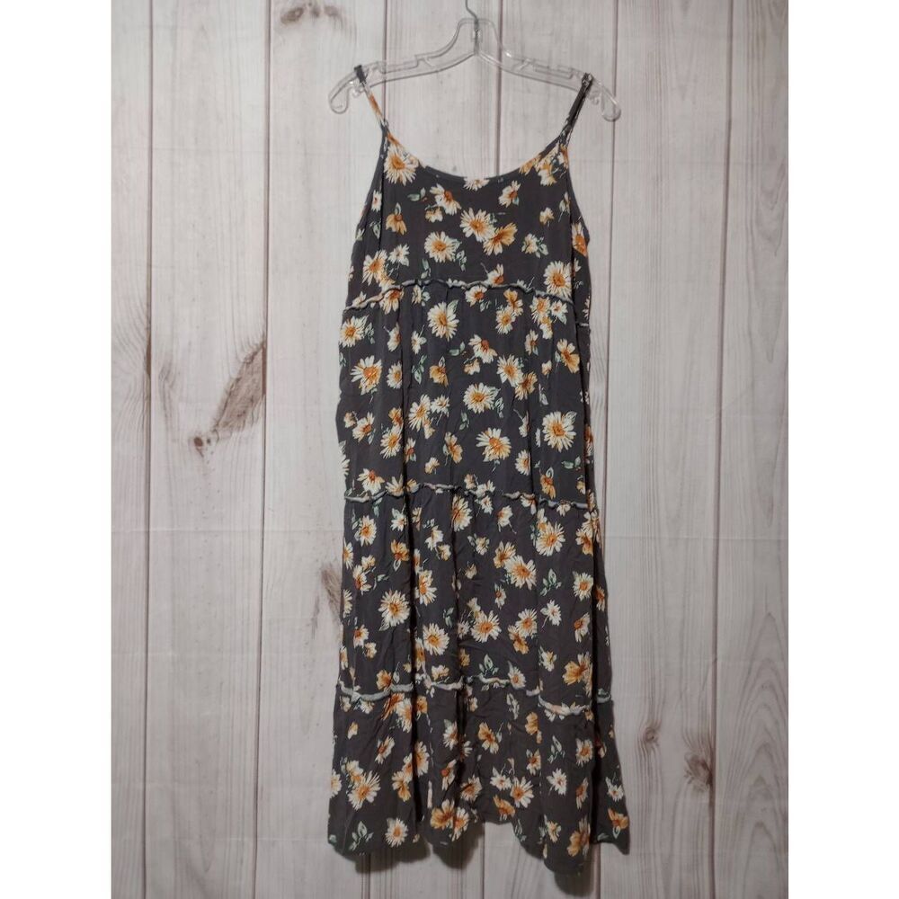 Maurices Dress Ladies Medium Gray Daisy Sleeveless‎